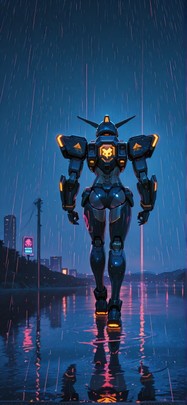 Siren Orange Night Sea Summer Machine mobile wallpaper / スマホ壁紙