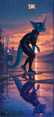 Siren Orange Sunset Sea Summer Animal mobile wallpaper / スマホ壁紙