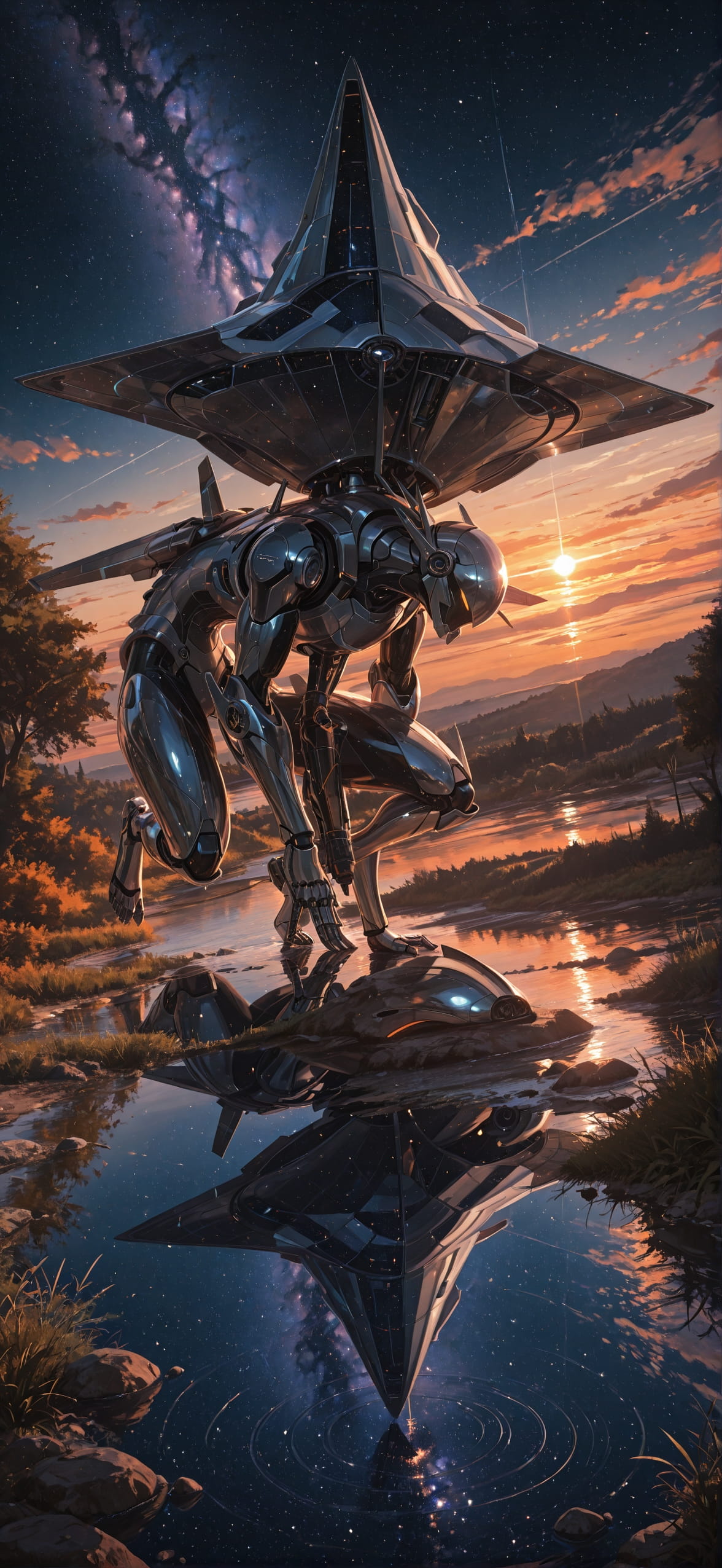 Spacexipo Orange Afternoon Sea Summer mobile wallpaper / スマホ壁紙