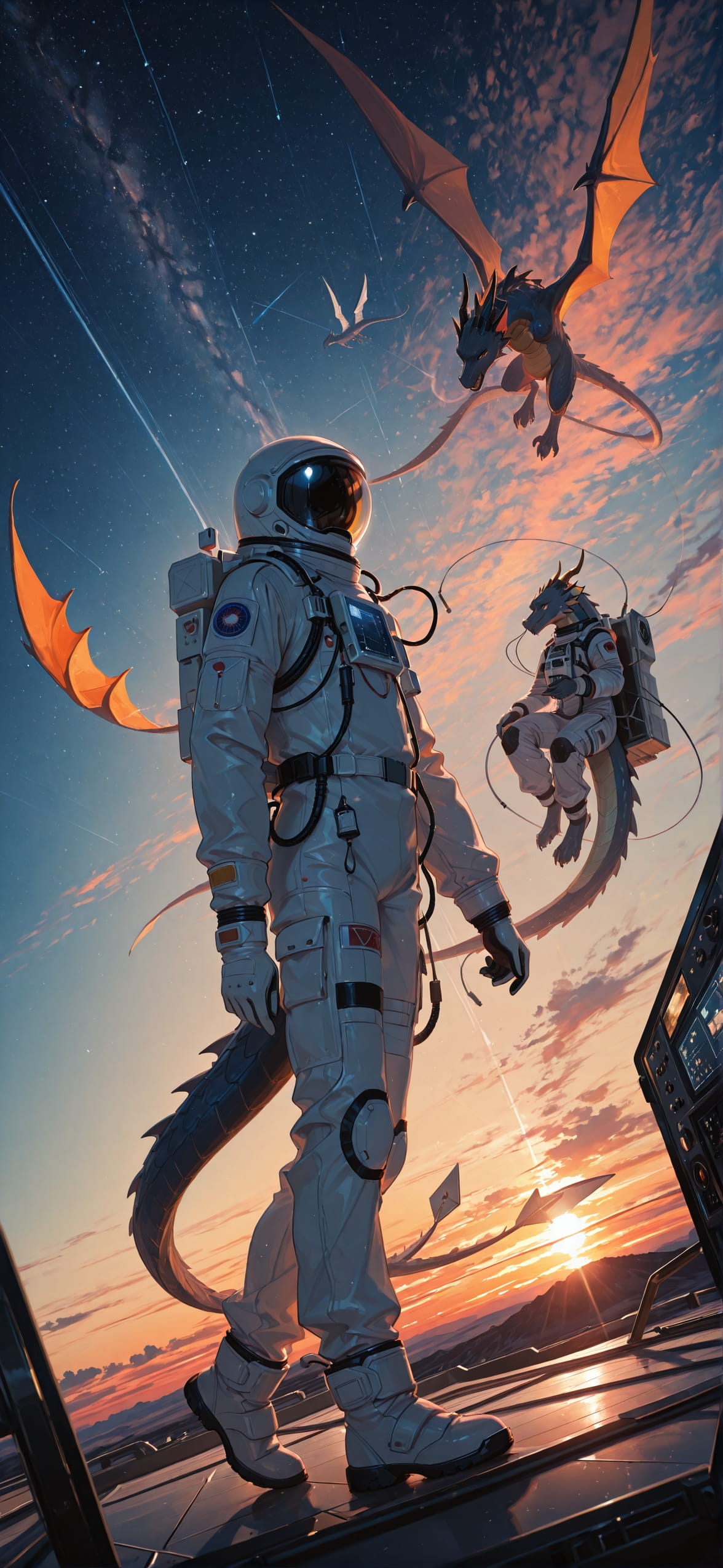 Spacexipo Orange Afternoon Sky Spring Animal mobile wallpaper / スマホ壁紙