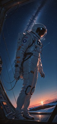 Spacexipo Orange Night Sky Winter mobile wallpaper / スマホ壁紙