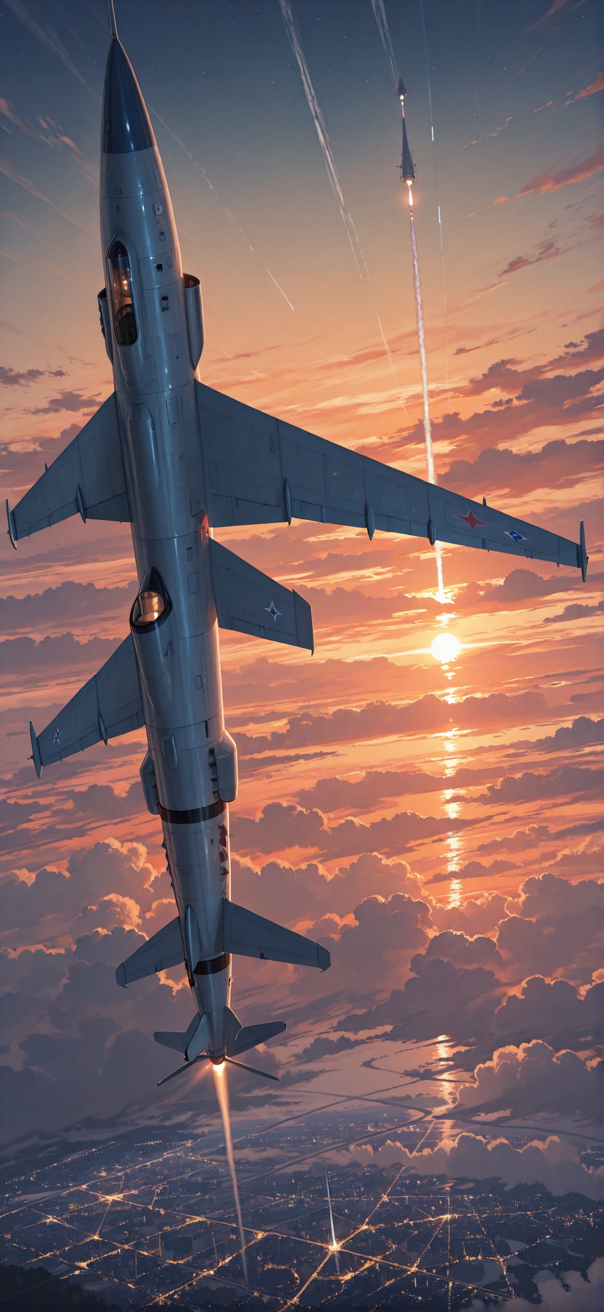 Spacexipo Orange Sunset Sky Spring mobile wallpaper / スマホ壁紙