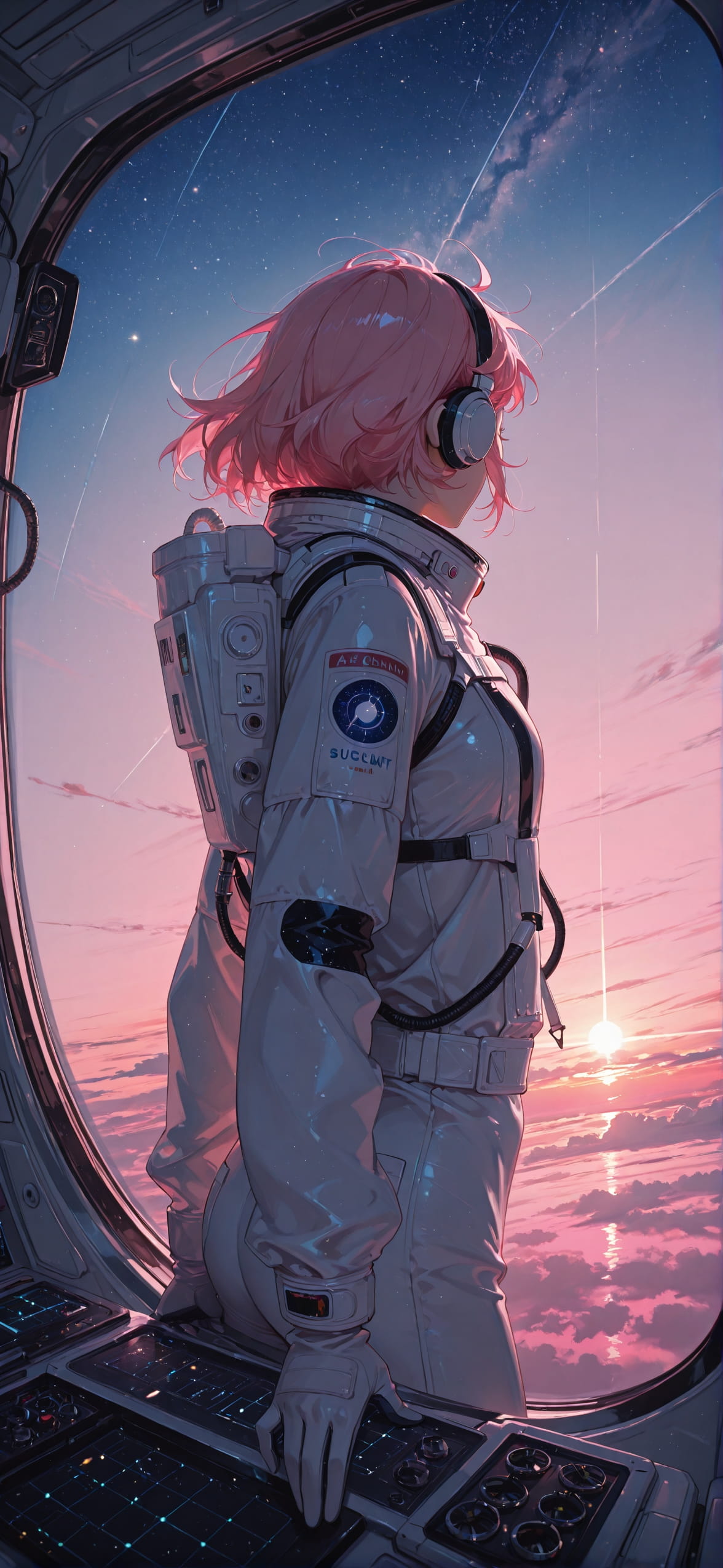 Spacexipo Pink Afternoon Sky Summer mobile wallpaper / スマホ壁紙