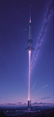 Spacexipo Purple Night Sky Spring Animal mobile wallpaper / スマホ壁紙