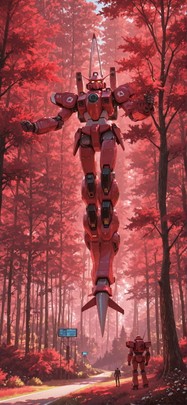 Spacexipo Red Afternoon Nature Spring Machine mobile wallpaper / スマホ壁紙
