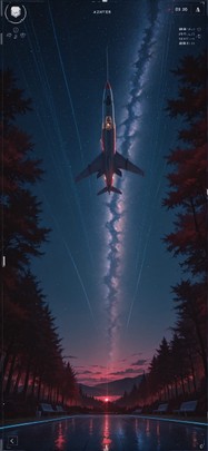 Spacexipo Red Night Nature Summer mobile wallpaper / スマホ壁紙