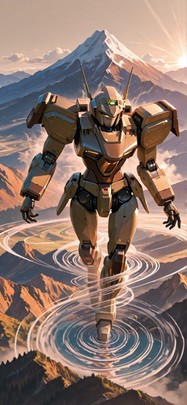 Spiral Brown Afternoon Mountain Spring Machine mobile wallpaper / スマホ壁紙