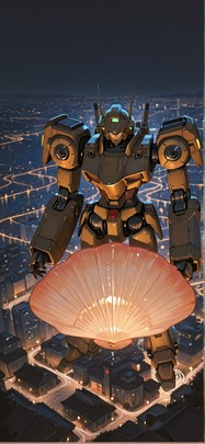 Spiral Brown Night City Spring Machine mobile wallpaper / スマホ壁紙