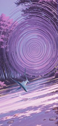 Spiral Purple Afternoon Nature Spring Animal Machine mobile wallpaper / スマホ壁紙