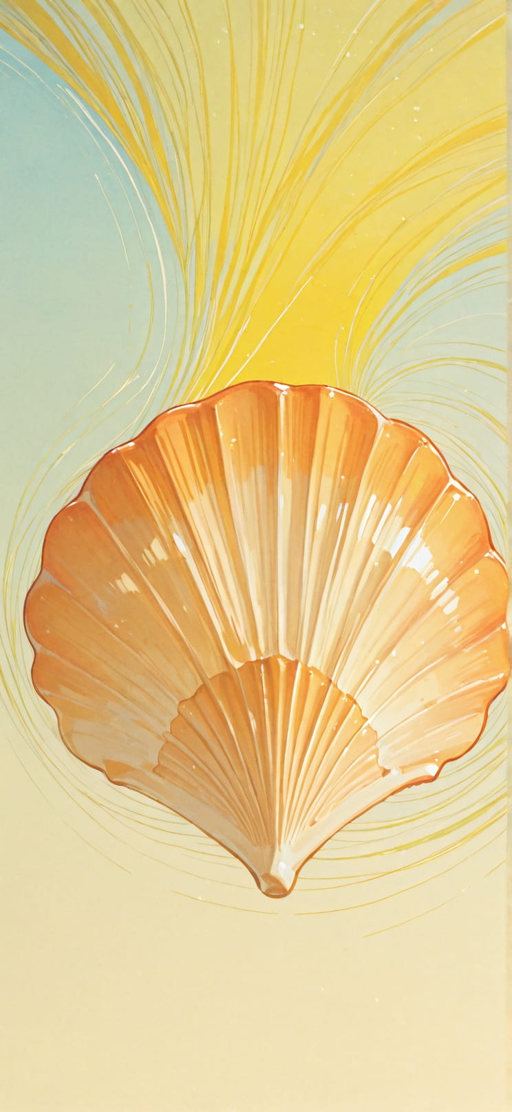 Spiral Yellow Afternoon Sky Spring mobile wallpaper / スマホ壁紙