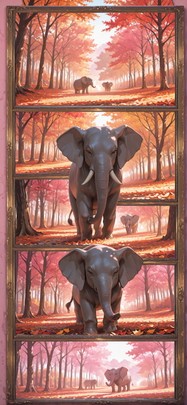 Surrealsilliness Pink Afternoon Nature Autumn Animal mobile wallpaper / スマホ壁紙