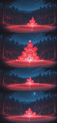 Surrealsilliness Red Night Nature Summer mobile wallpaper / スマホ壁紙