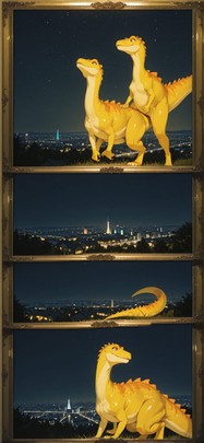Surrealsilliness Yellow Night City Spring Animal mobile wallpaper / スマホ壁紙