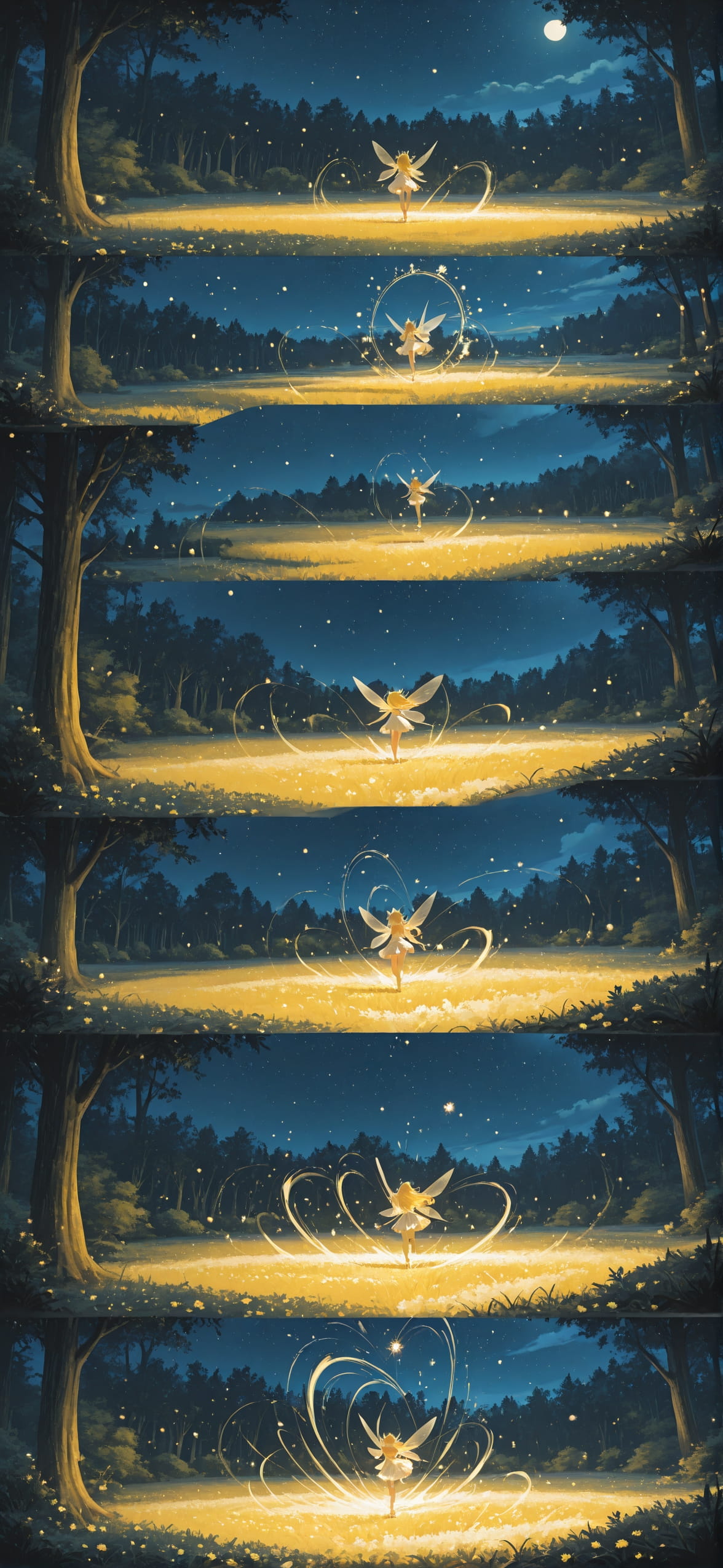 Surrealsilliness Yellow Night Nature Spring Animal Machine mobile wallpaper / スマホ壁紙