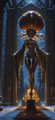 Tapestry Brown Night Nature Winter Animal Machine mobile wallpaper / スマホ壁紙