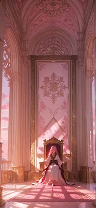 Tapestry Pink Afternoon Sky Spring Animal mobile wallpaper / スマホ壁紙