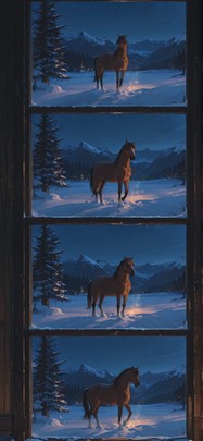 Timber Green Night Sea Winter Animal mobile wallpaper / スマホ壁紙