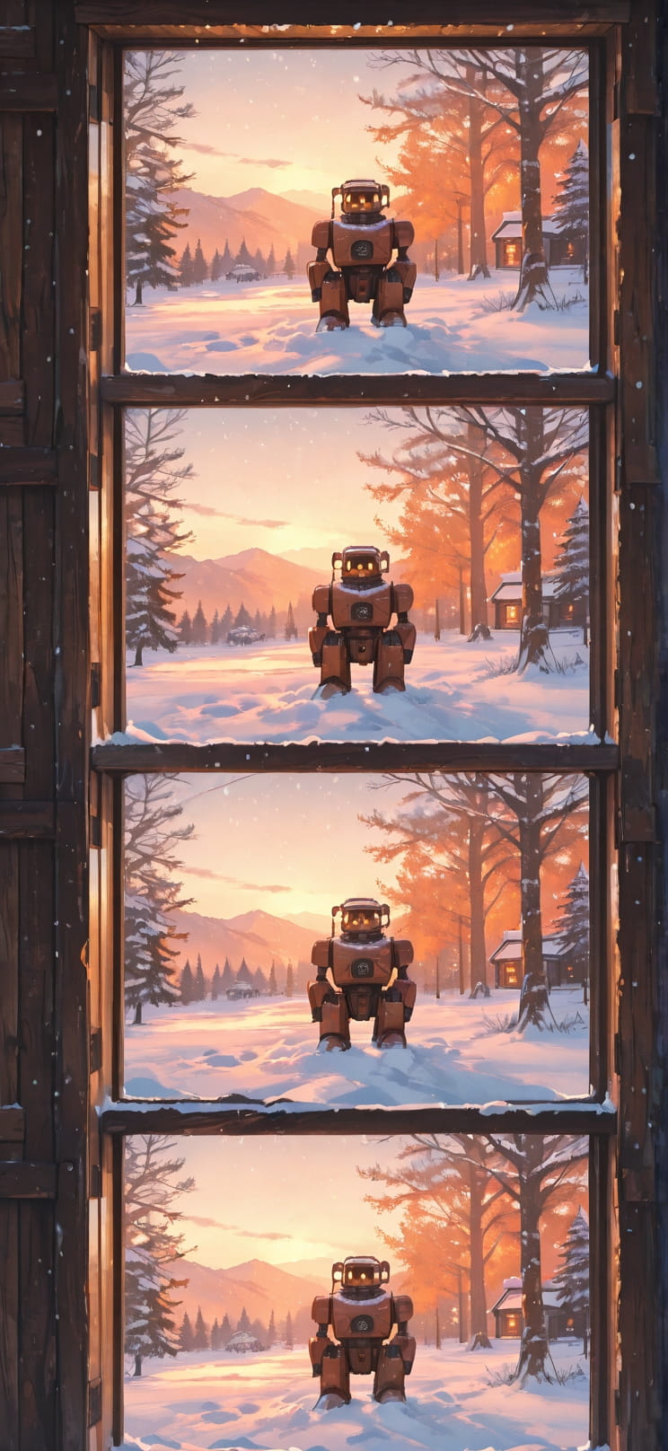 Timber Orange Afternoon City Spring Machine mobile wallpaper / スマホ壁紙