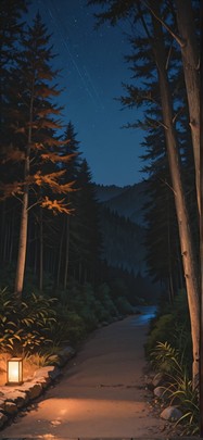 Timber Orange Night Nature Summer mobile wallpaper / スマホ壁紙