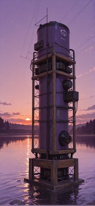 Timber Purple Sunset Sea Summer Machine mobile wallpaper / スマホ壁紙