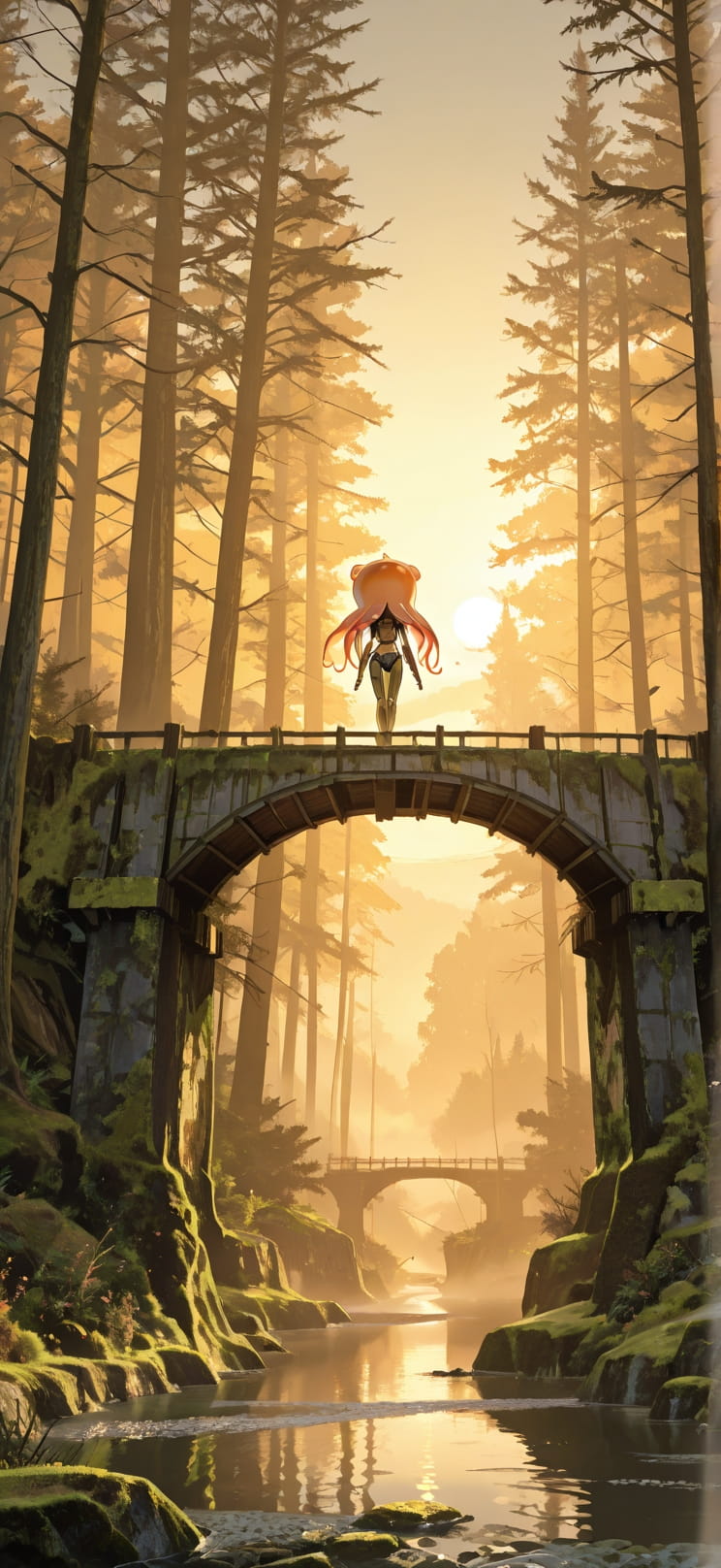 Timber Yellow Sunset Nature Spring Animal Machine mobile wallpaper / スマホ壁紙