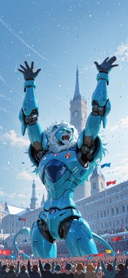 Worldcup2026 Blue Afternoon City Winter Animal Machine mobile wallpaper / スマホ壁紙