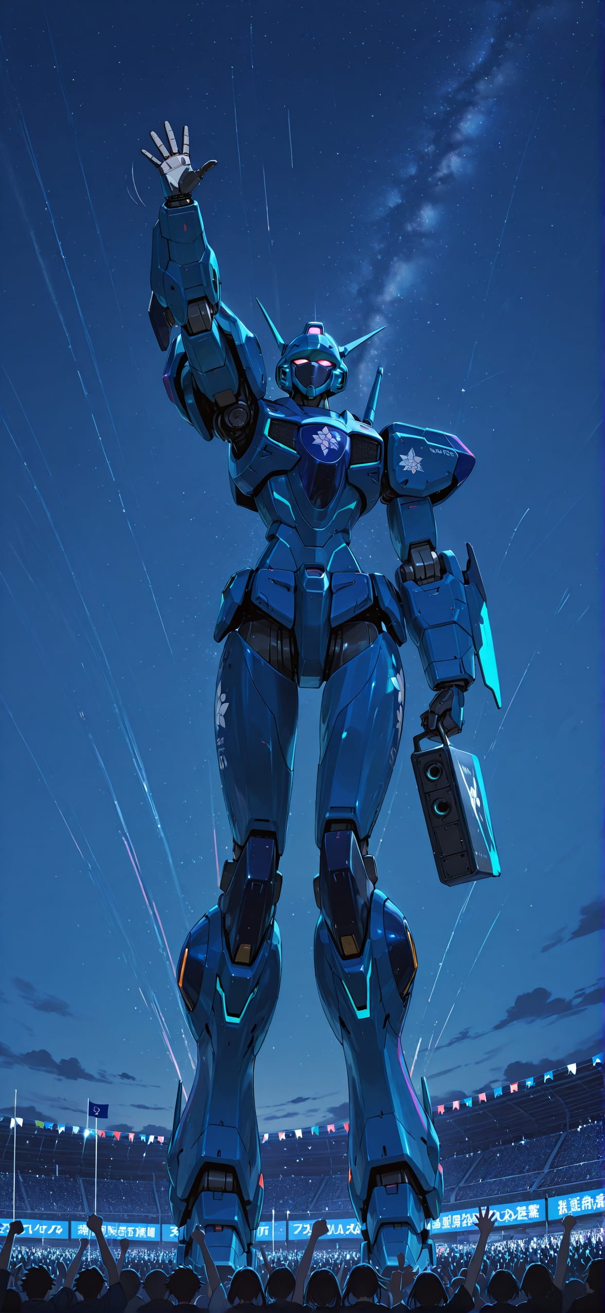 Worldcup2026 Blue Night Sky Summer Machine mobile wallpaper / スマホ壁紙