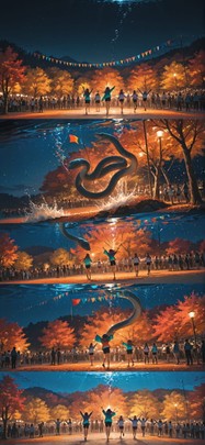 Worldcup2026 Orange Night Sea Autumn Animal mobile wallpaper / スマホ壁紙