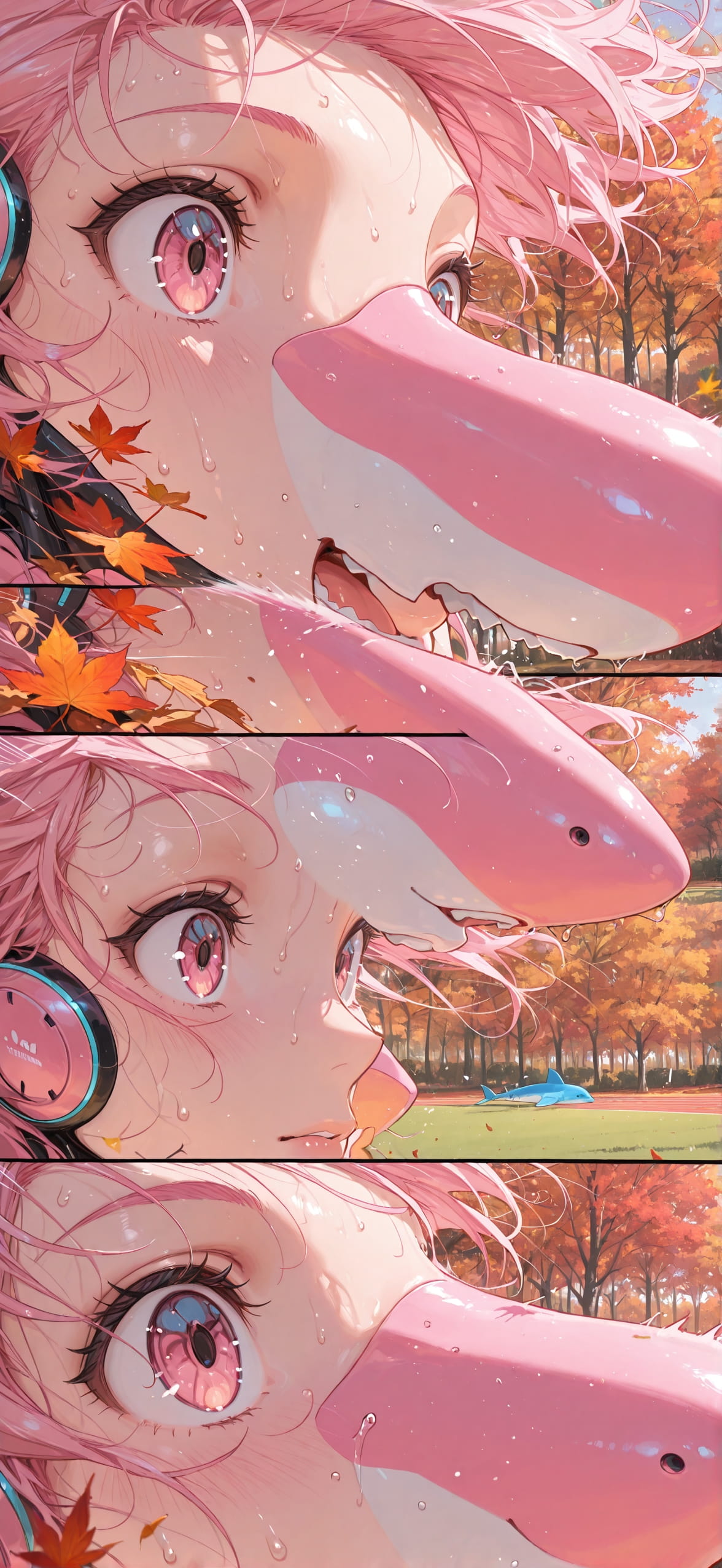 Worldcup2026 Pink Afternoon Nature Autumn Animal Machine mobile wallpaper / スマホ壁紙