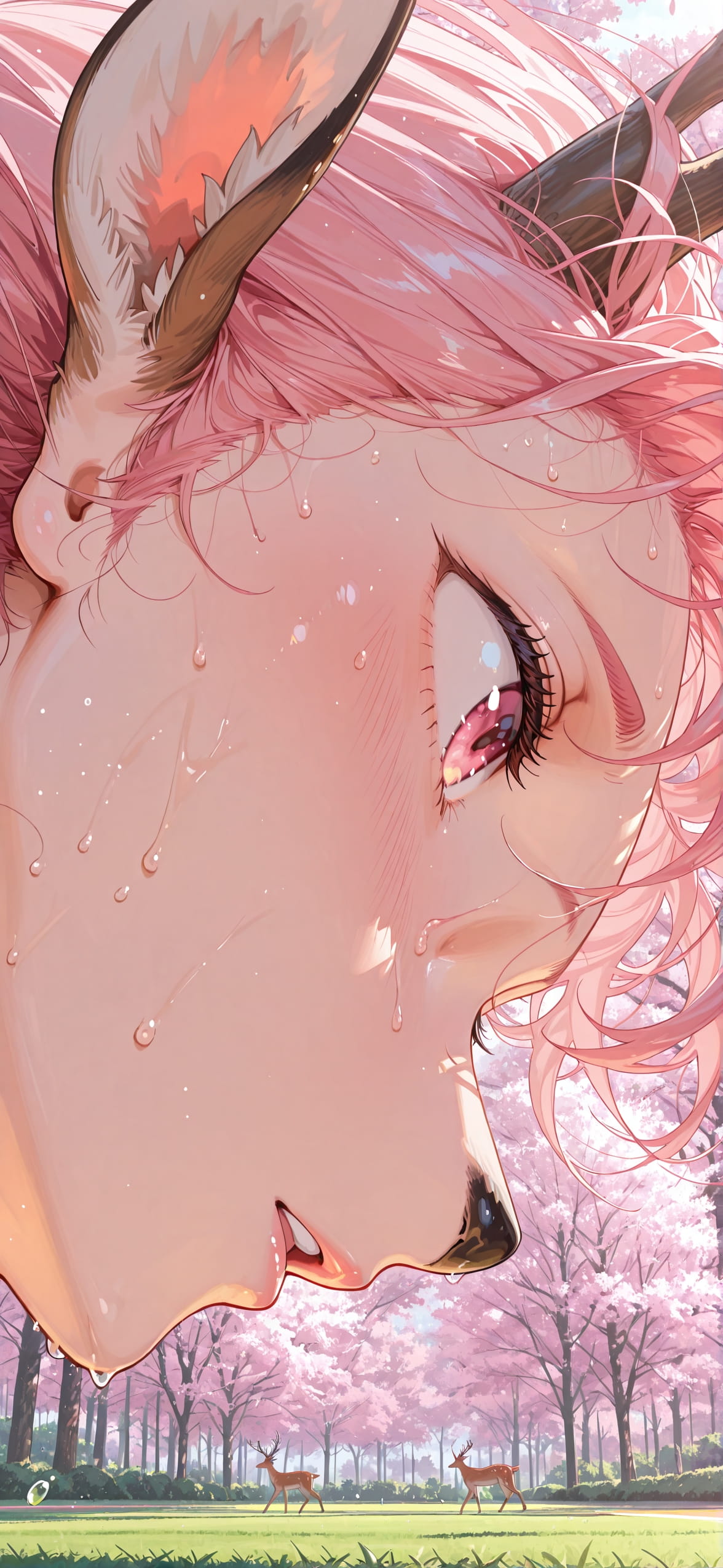 Worldcup2026 Pink Afternoon Nature Spring Animal mobile wallpaper / スマホ壁紙