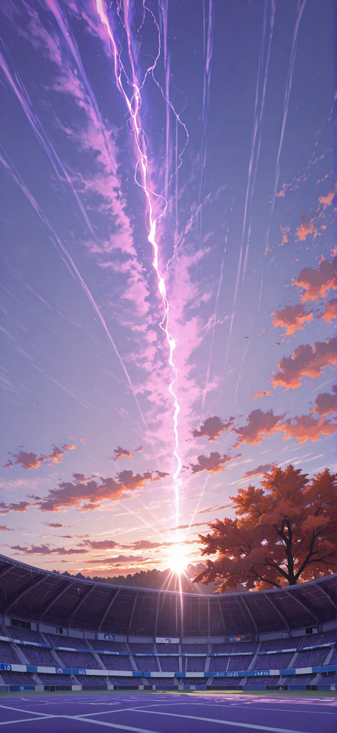 Worldcup2026 Purple Afternoon Sky Autumn mobile wallpaper / スマホ壁紙
