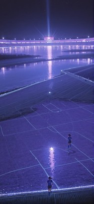 Worldcup2026 Purple Night Sea Spring mobile wallpaper / スマホ壁紙