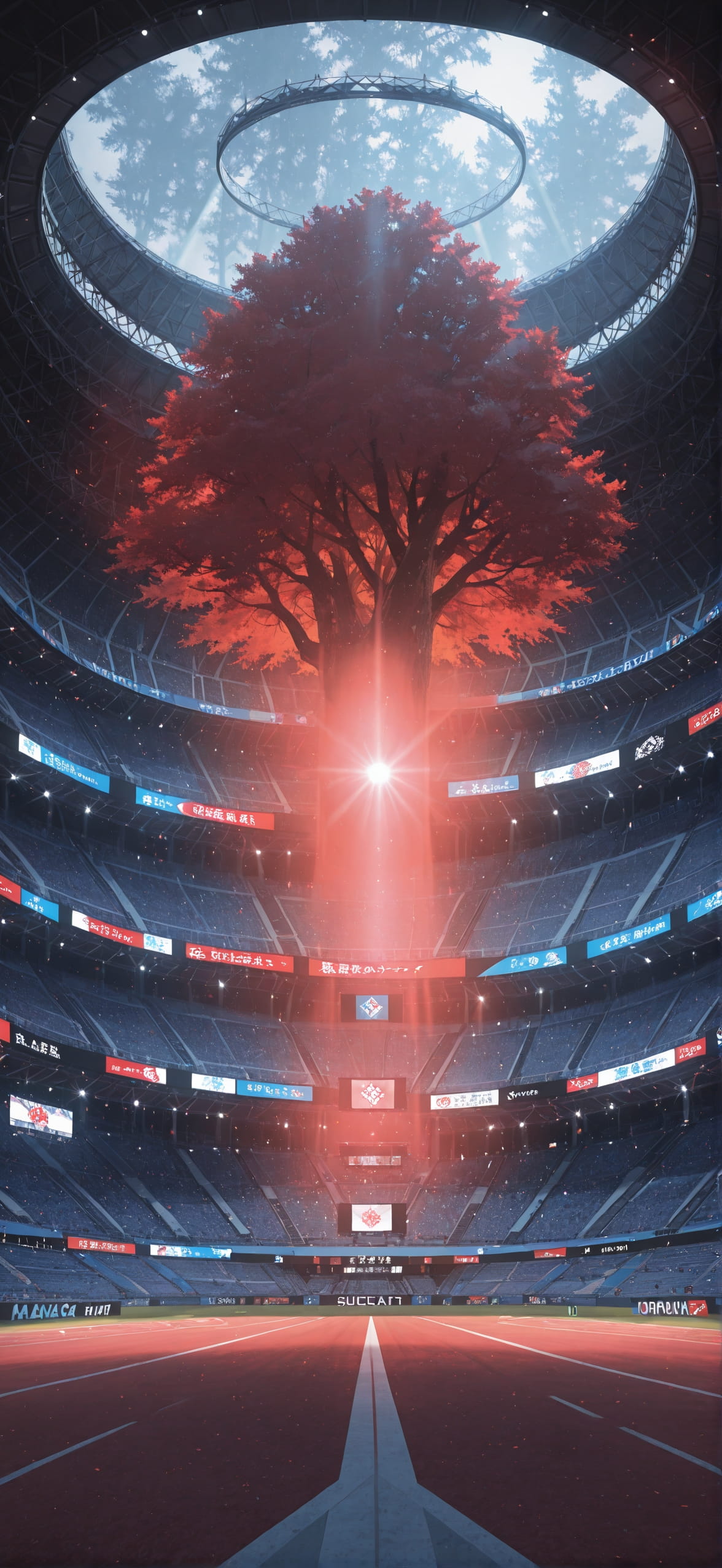 Worldcup2026 Red Afternoon Nature Winter mobile wallpaper / スマホ壁紙
