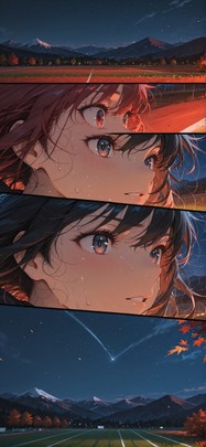 Worldcup2026 Red Night Mountain Autumn mobile wallpaper / スマホ壁紙