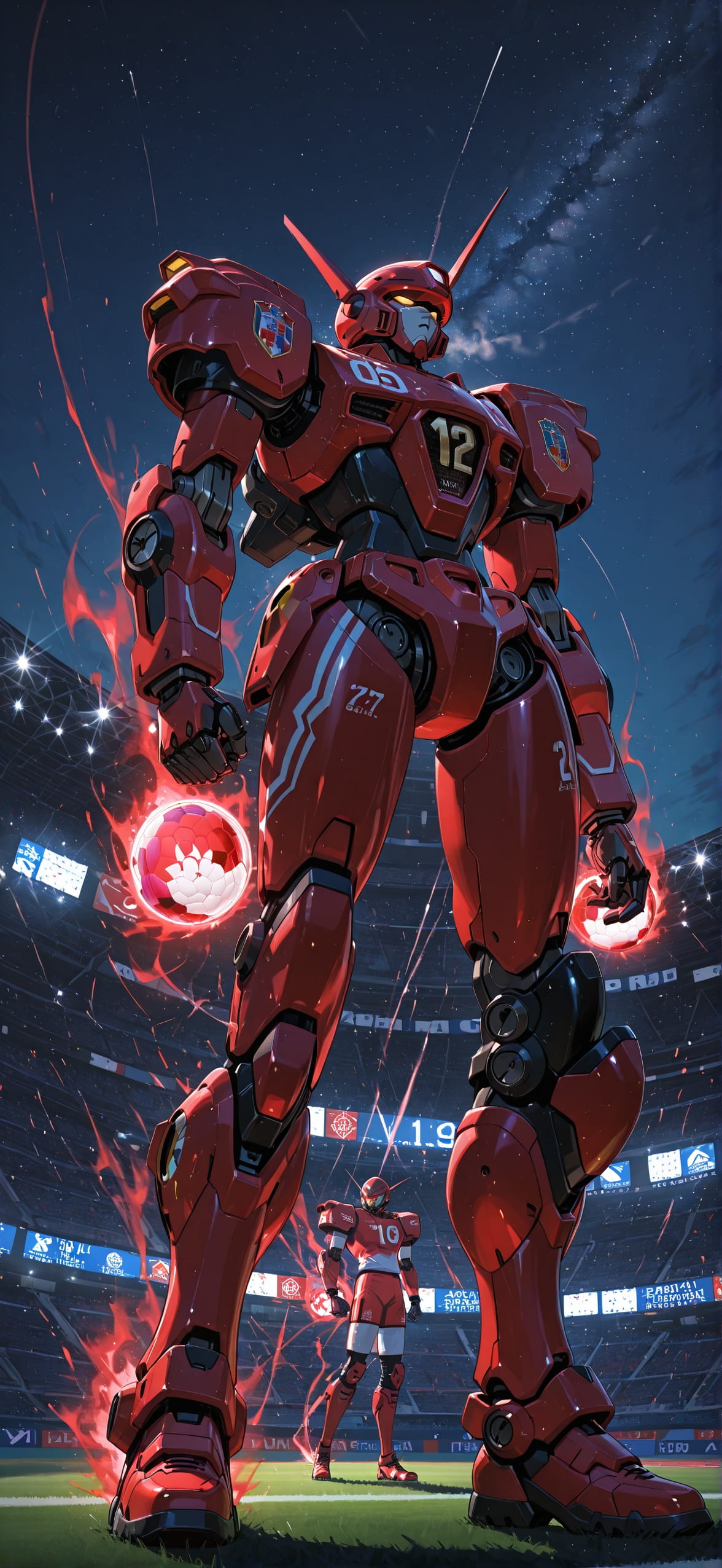 Worldcup2026 Red Night Sky Summer Machine mobile wallpaper / スマホ壁紙