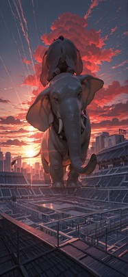 Worldcup2026 Red Sunset City Winter Animal Machine mobile wallpaper / スマホ壁紙