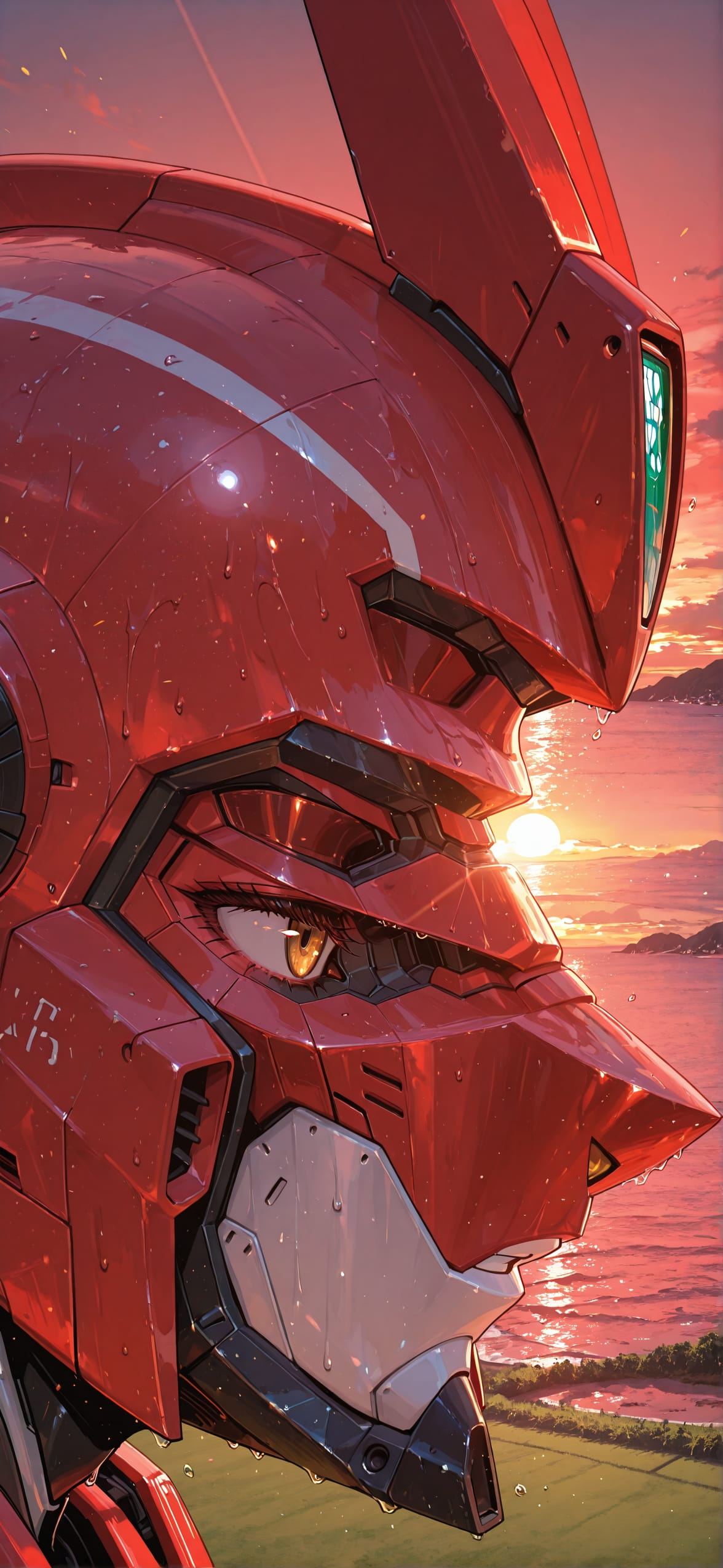 Worldcup2026 Red Sunset Sea Summer Machine mobile wallpaper / スマホ壁紙