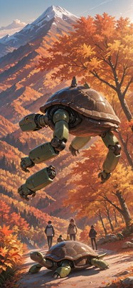 Palm Brown Afternoon Mountain Autumn Animal Machine mobile wallpaper / スマホ壁紙