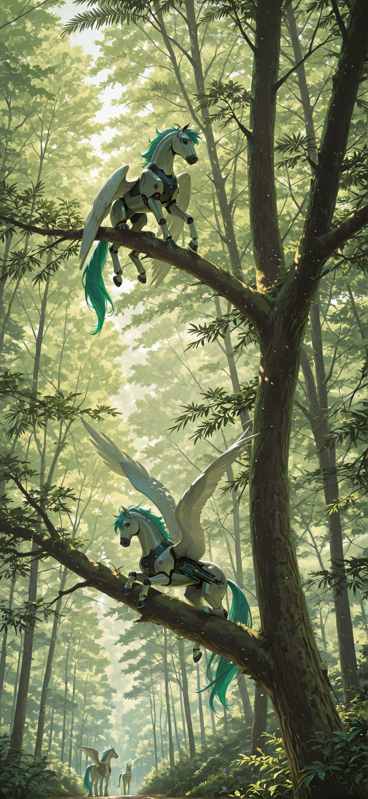 Palm Green Afternoon Nature Spring Animal Machine mobile wallpaper / スマホ壁紙