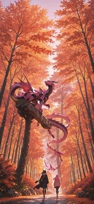 Palm Pink Afternoon Nature Autumn Animal Machine mobile wallpaper / スマホ壁紙