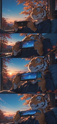 Switch2 Blue Sunset Sky Autumn Animal mobile wallpaper / スマホ壁紙