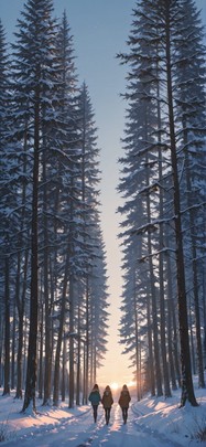 Switch2 Brown Afternoon Nature Winter mobile wallpaper / スマホ壁紙