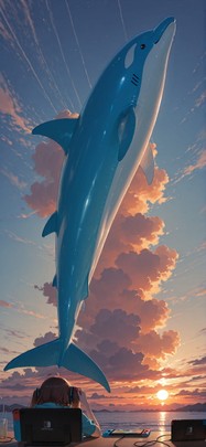 Switch2 Brown Sunset Sky Summer Animal mobile wallpaper / スマホ壁紙