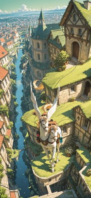 Switch2 Green Afternoon City Spring Animal Machine mobile wallpaper / スマホ壁紙