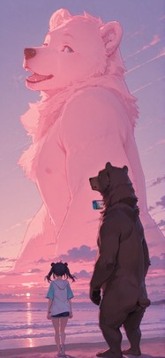 Switch2 Pink Afternoon Sky Summer Animal mobile wallpaper / スマホ壁紙